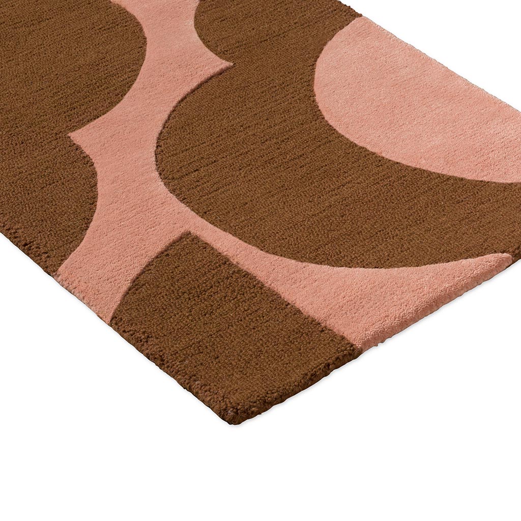 Prism Flower roze terracotta luxe vloerkleed