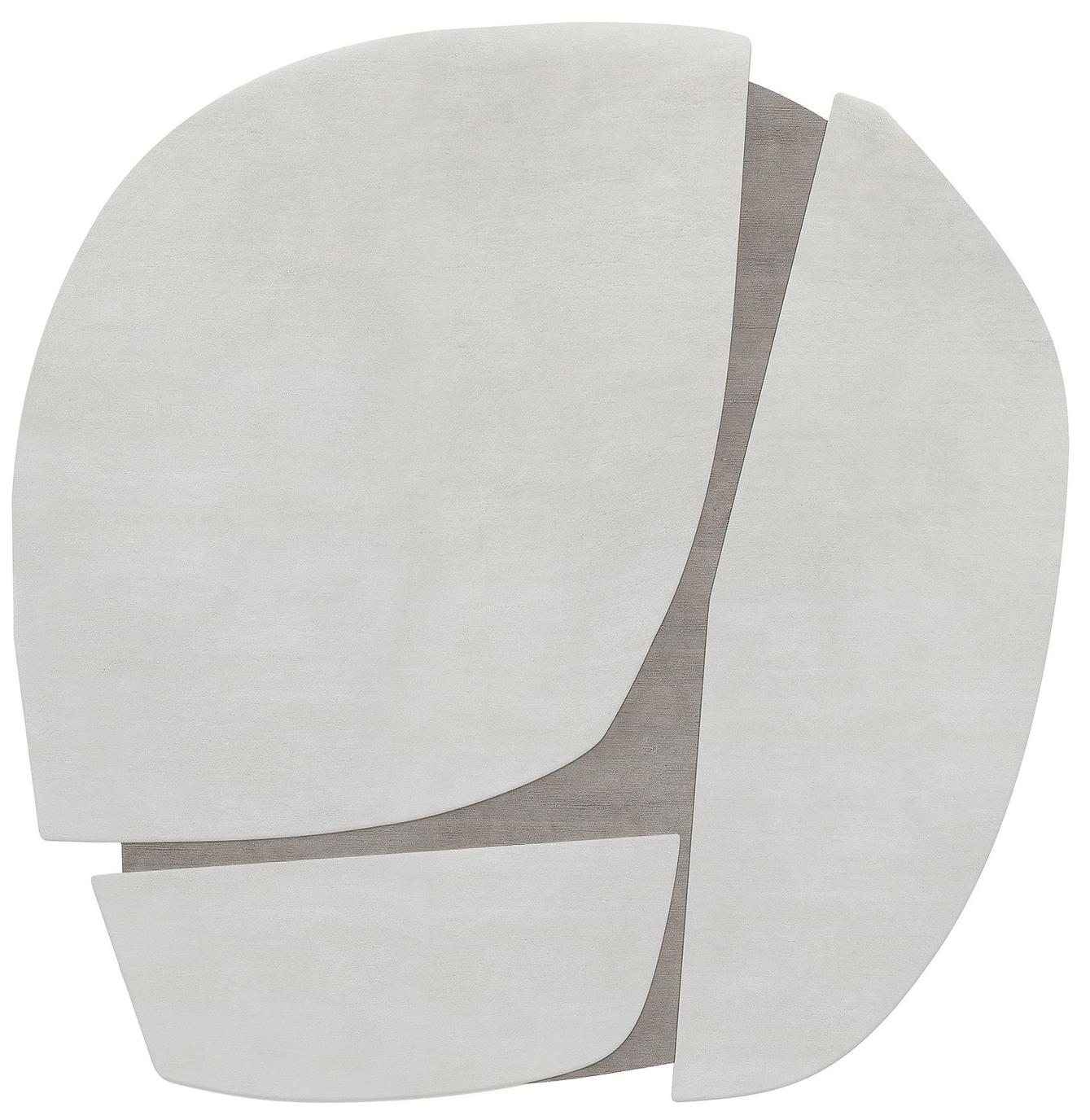 Designer grijs gevormd tapijt | Maat: Ø 300 cm Designer grijs gevormd tapijt | Maat: Ø 300 cm