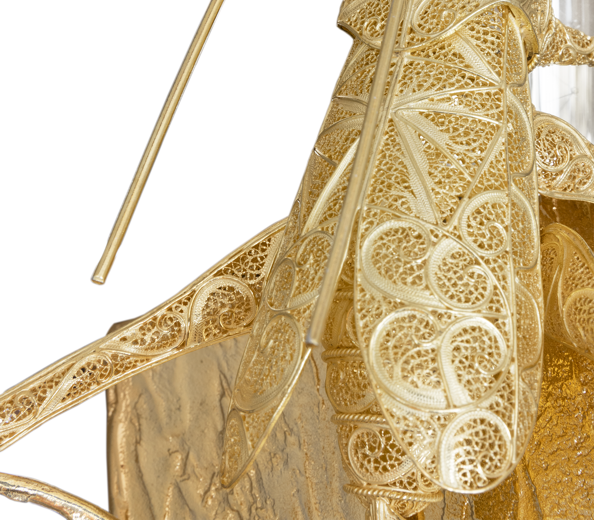 Geode filigree krekel kleine wandlamp