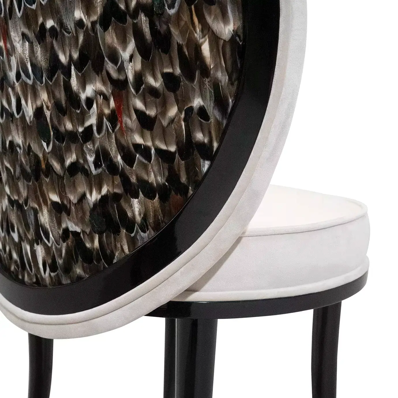 Chaise de salle à manger Mistral Folie à dossier plumes