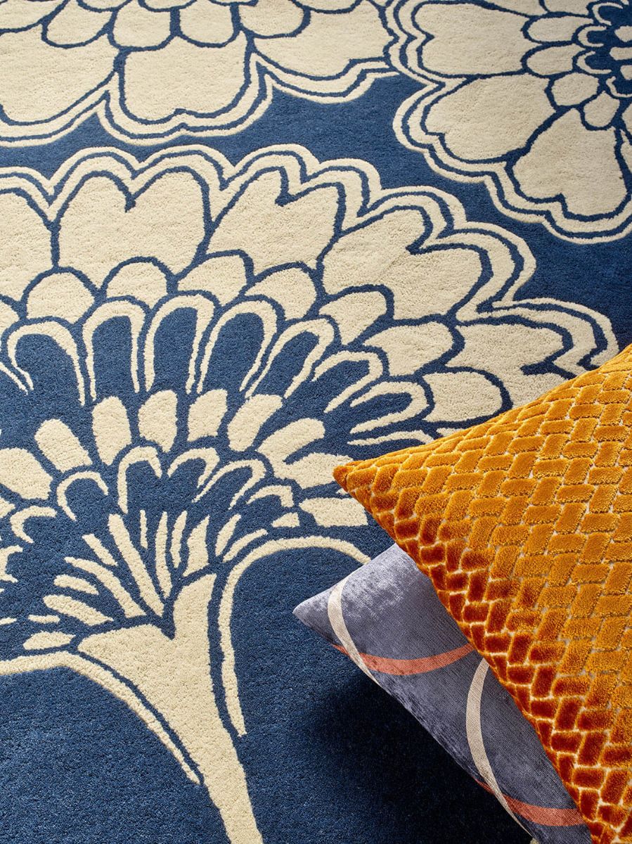 Tapis Japanese Floral minuit | Taille: 120 × 180 cm