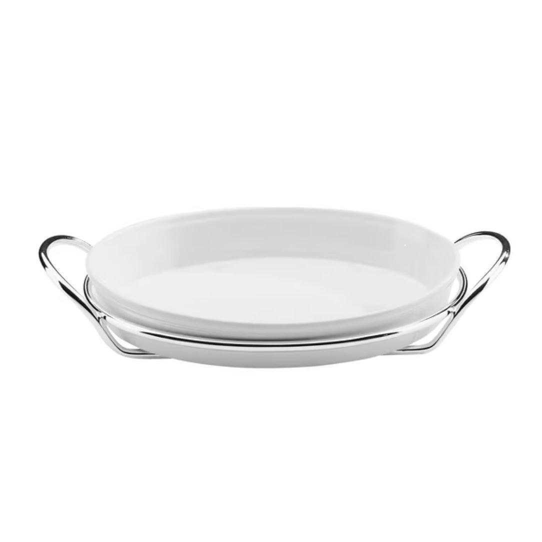 Grand Gourmet verzilverd ovaal dienblad | Afmetingen: 39 × 65 Grand Gourmet verzilverd ovaal dienblad | Afmetingen: 39 × 65