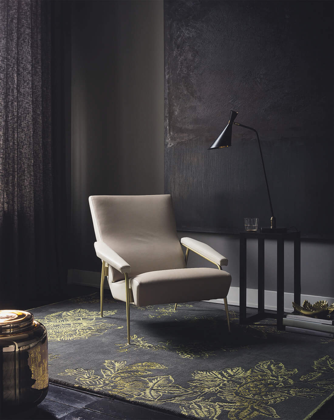 Tonquin houtskool vloerkleed