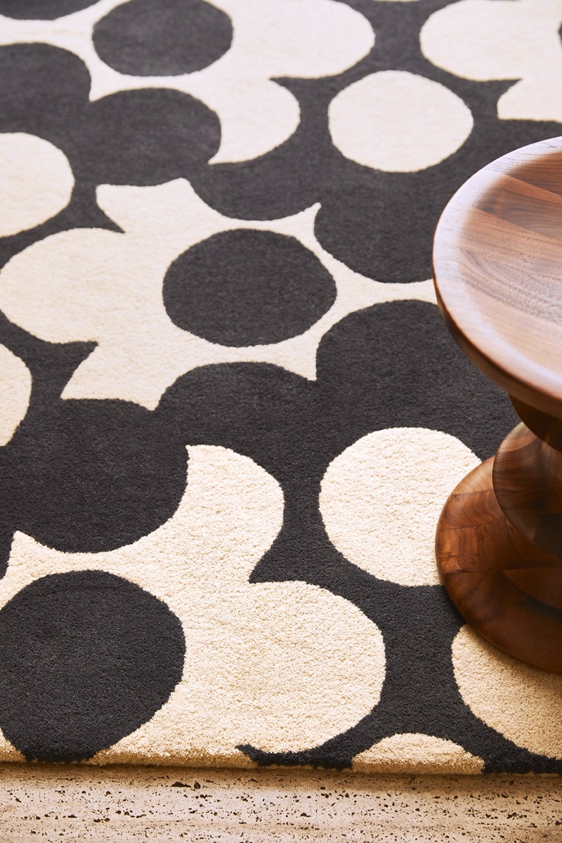 Puzzle Flower leisteen vloerkleed | Maat: 250 × 350 cm
