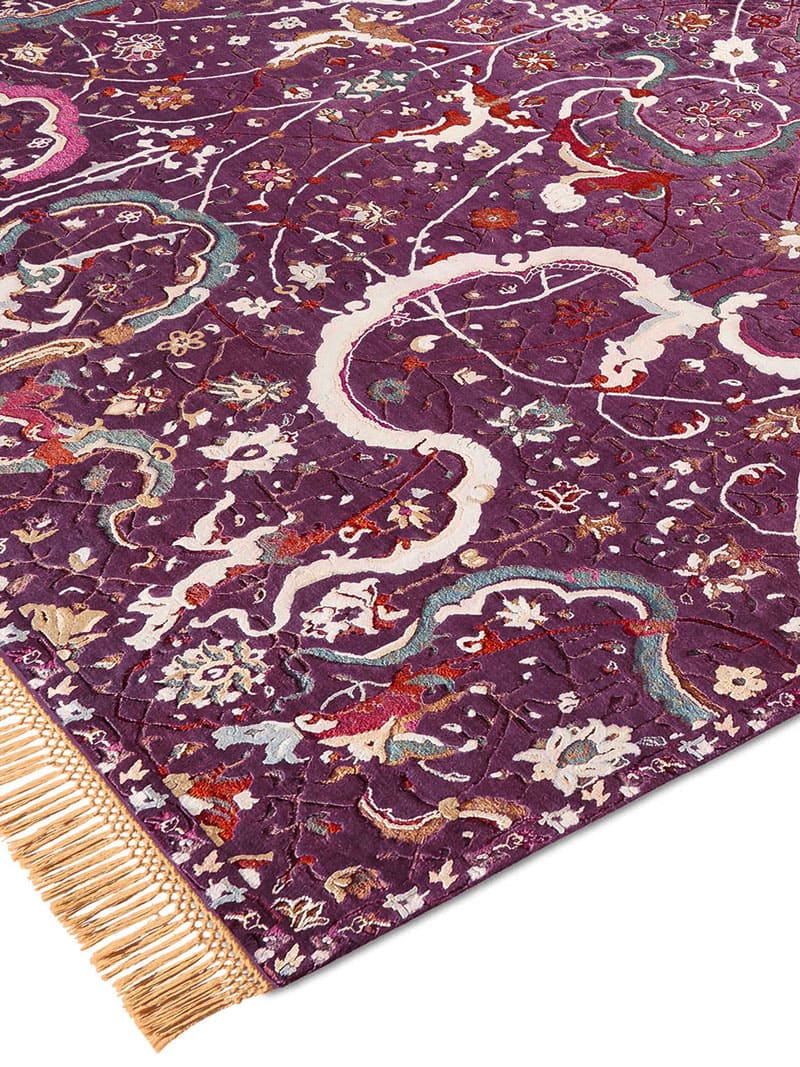 Tapis de luxe Tabriz Purple | Taille: 300 × 400 cm