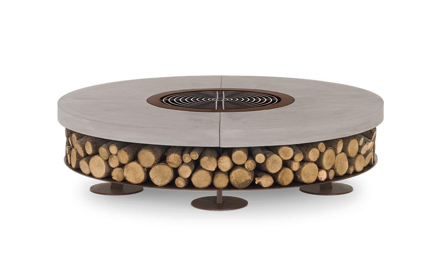 Ercole beton vuurplaats | Afwerking: Basis | Afmetingen: Ø 250 cm