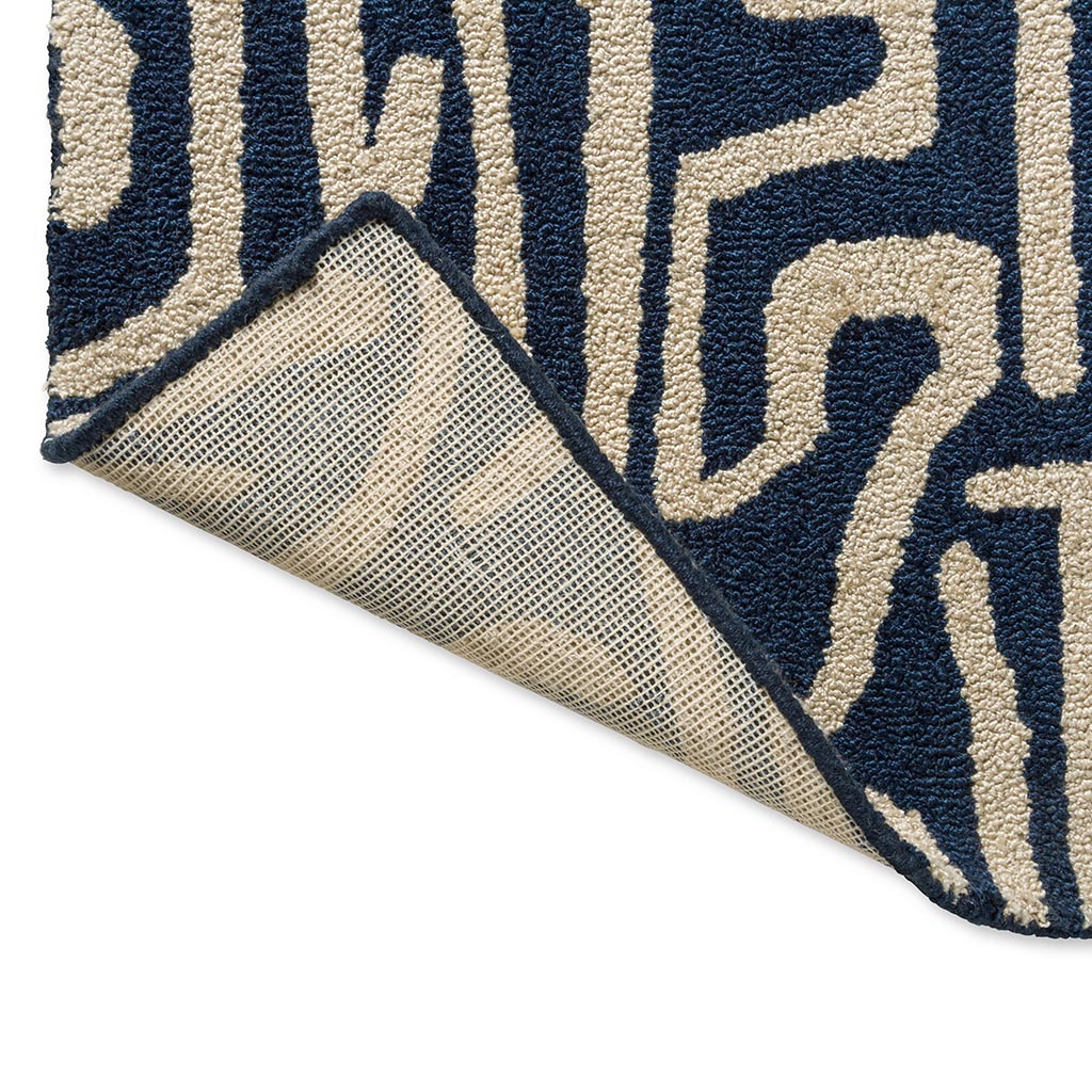 Melodic blauw outdoor tapijt | Maat: 250 × 350 cm