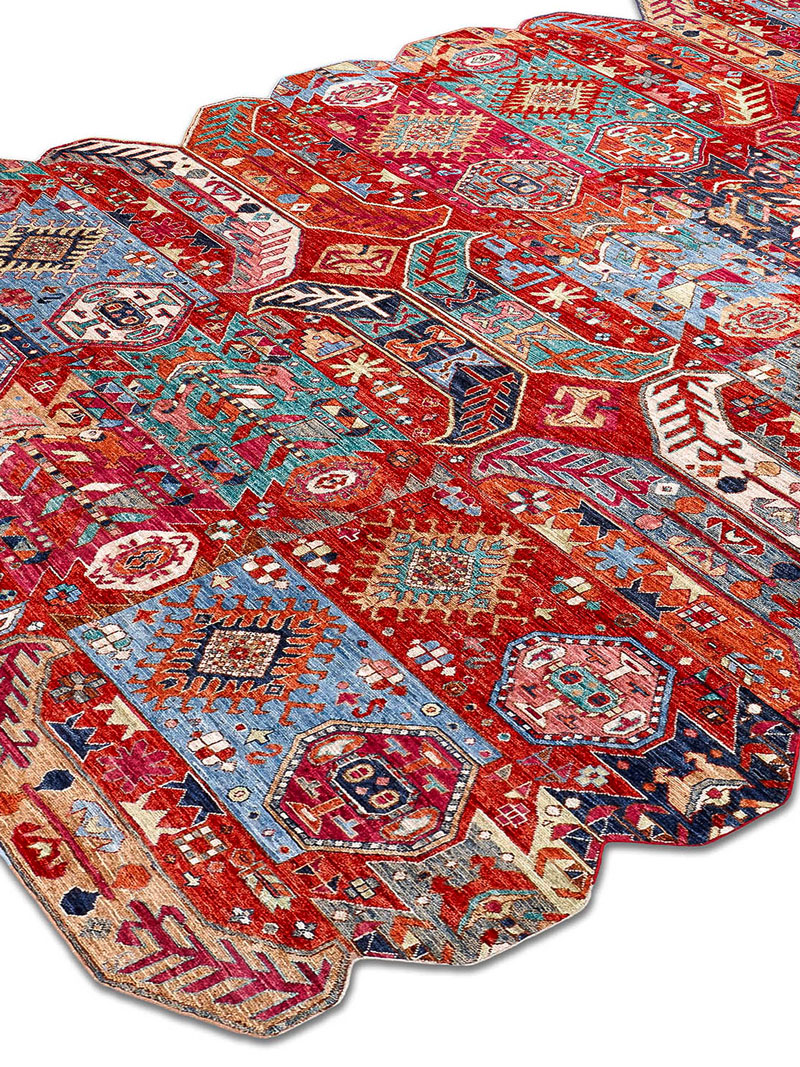 Multishape handgemaakt luxe vloerkleed