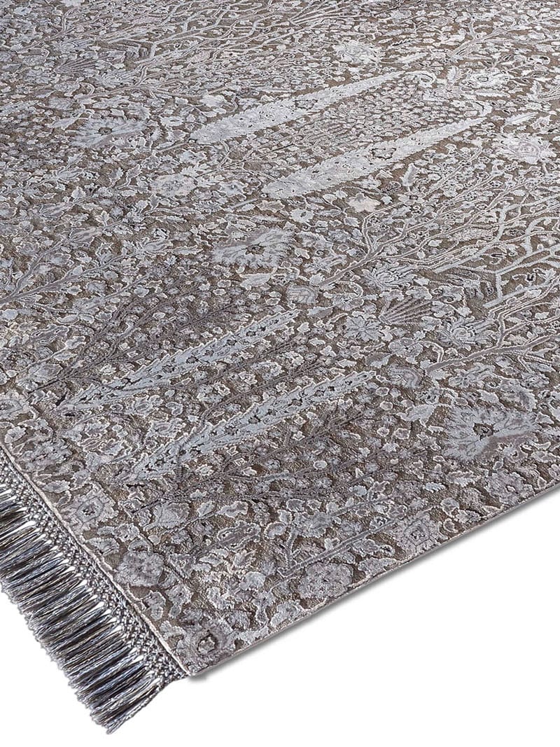 Pine Garden charcoal luxe vloerkleed