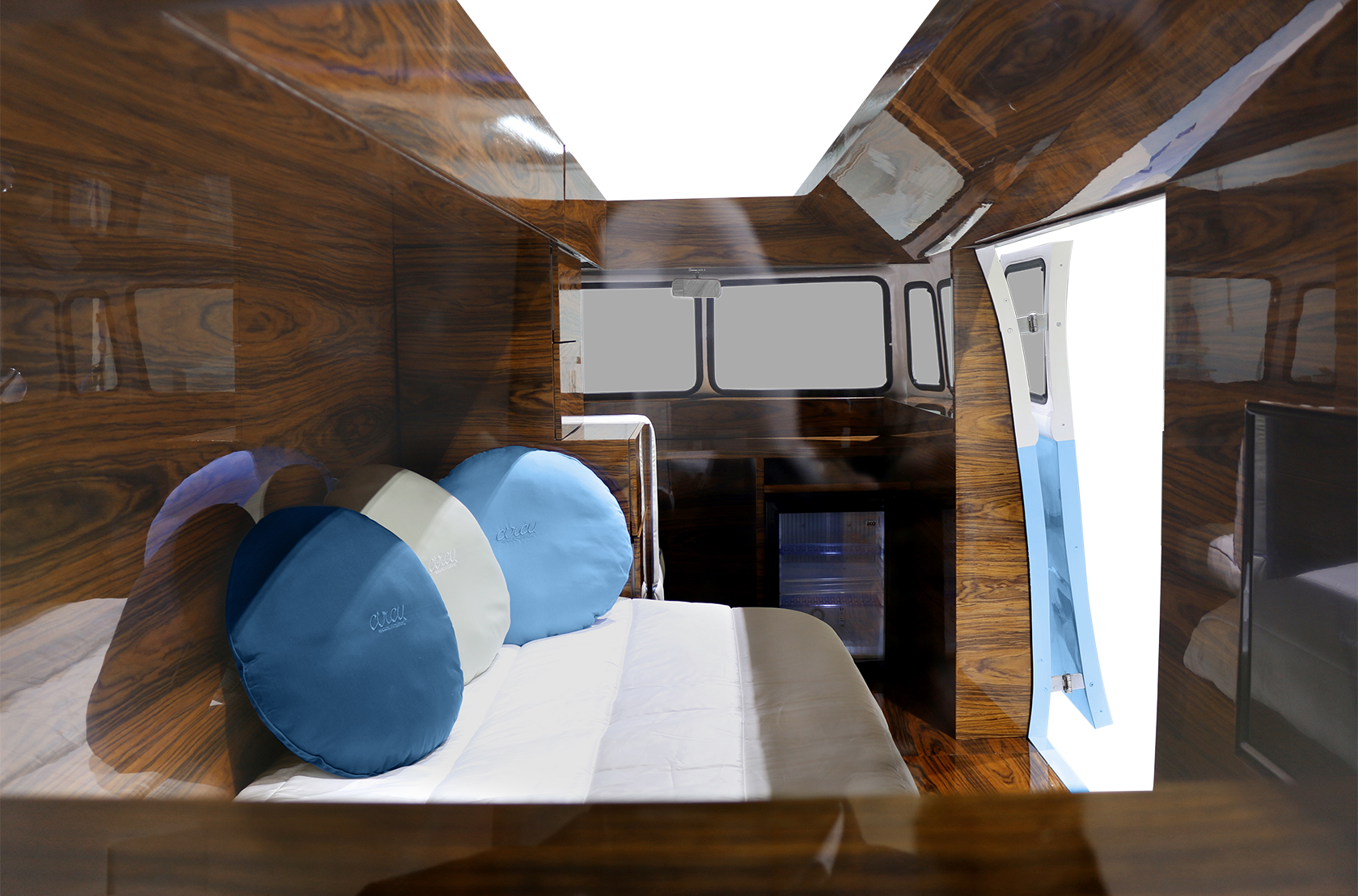 Reiziger caravan blauw beddenset