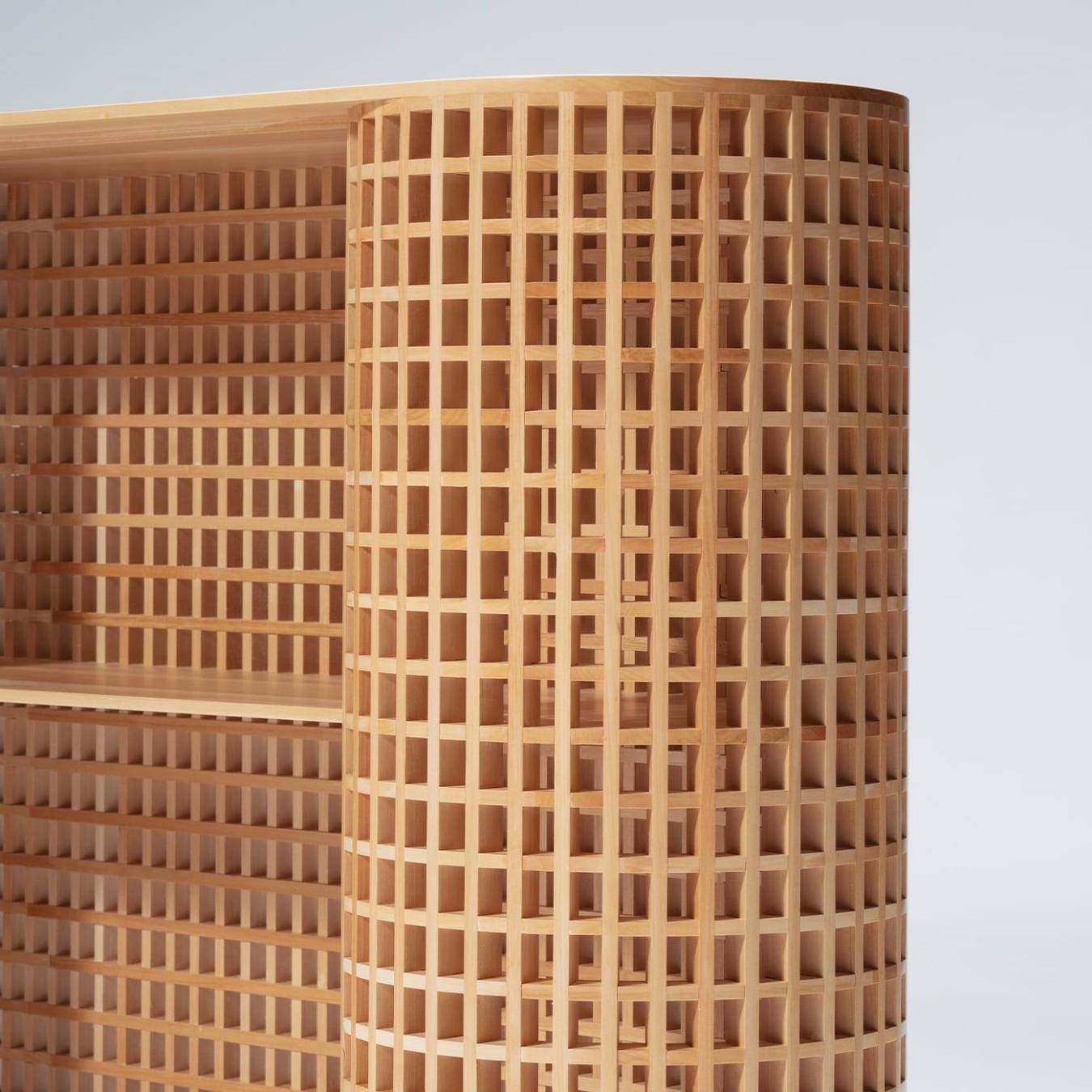 Gestructureerde houten kast