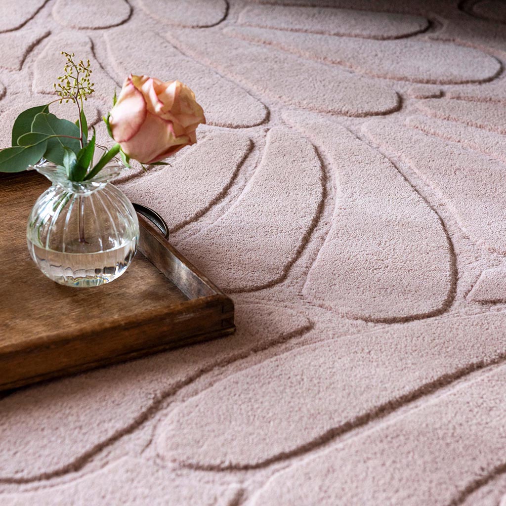 Coleby Petals krijt roze tapijt | Maat: 140 × 200 cm