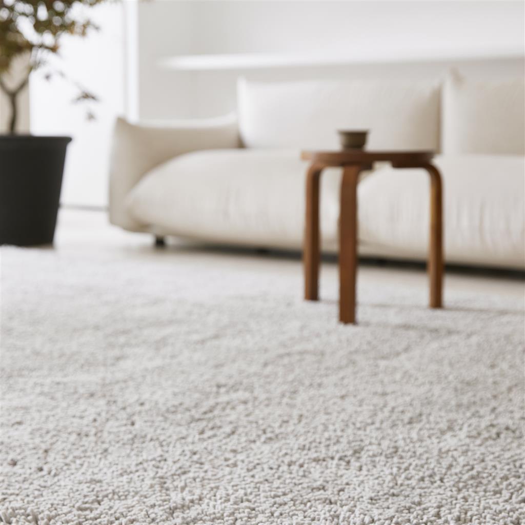 Gravel lichtgrijs vilt wollen hoogpolig tapijt | Maat: 170 × 240 cm