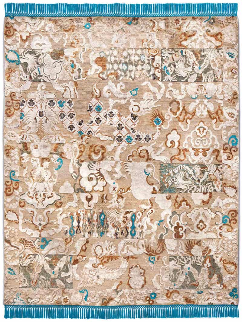 Tapis de luxe noué à la main Dragon