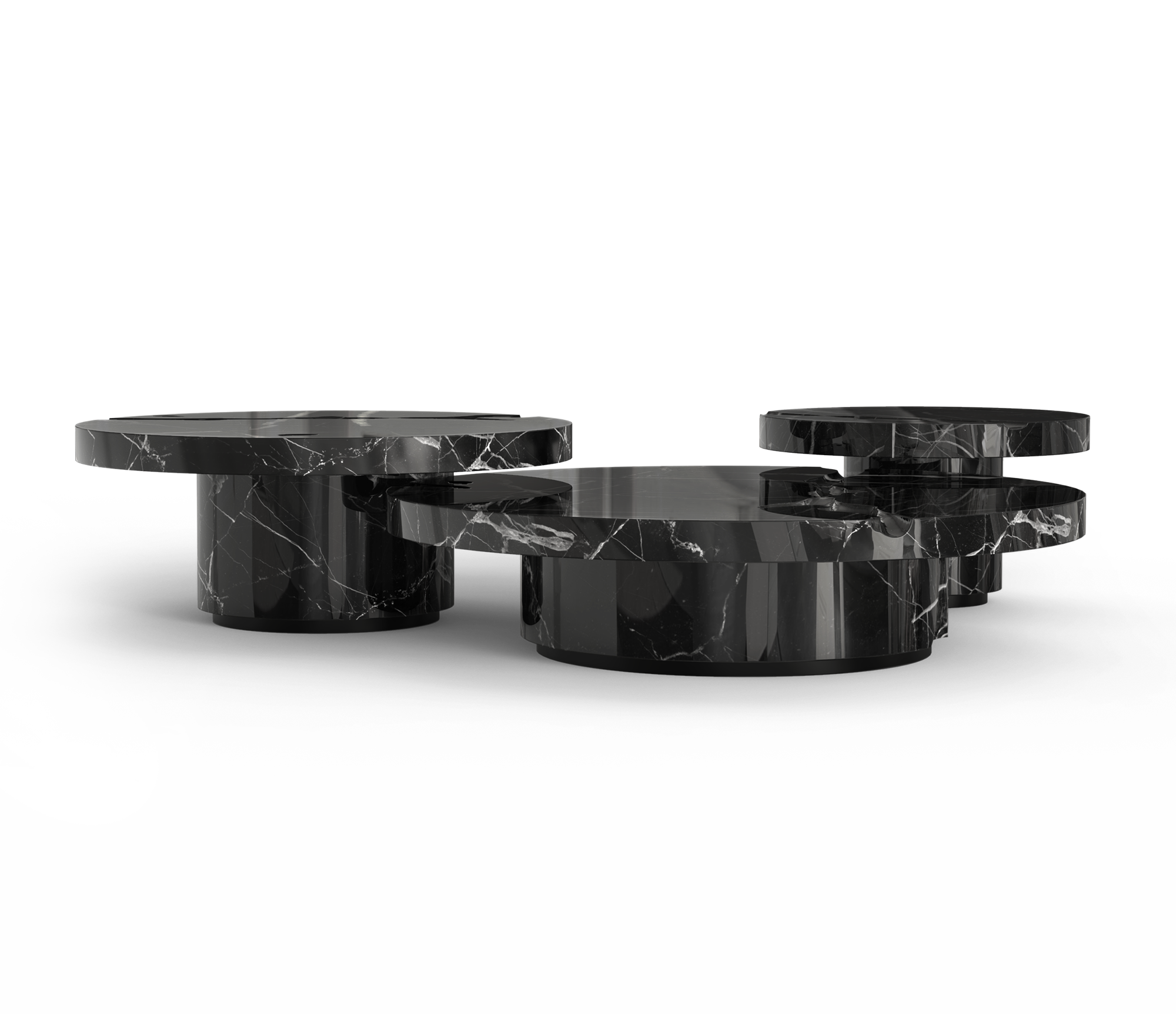 Dominion Nero Marquina 3-delige centertafelset