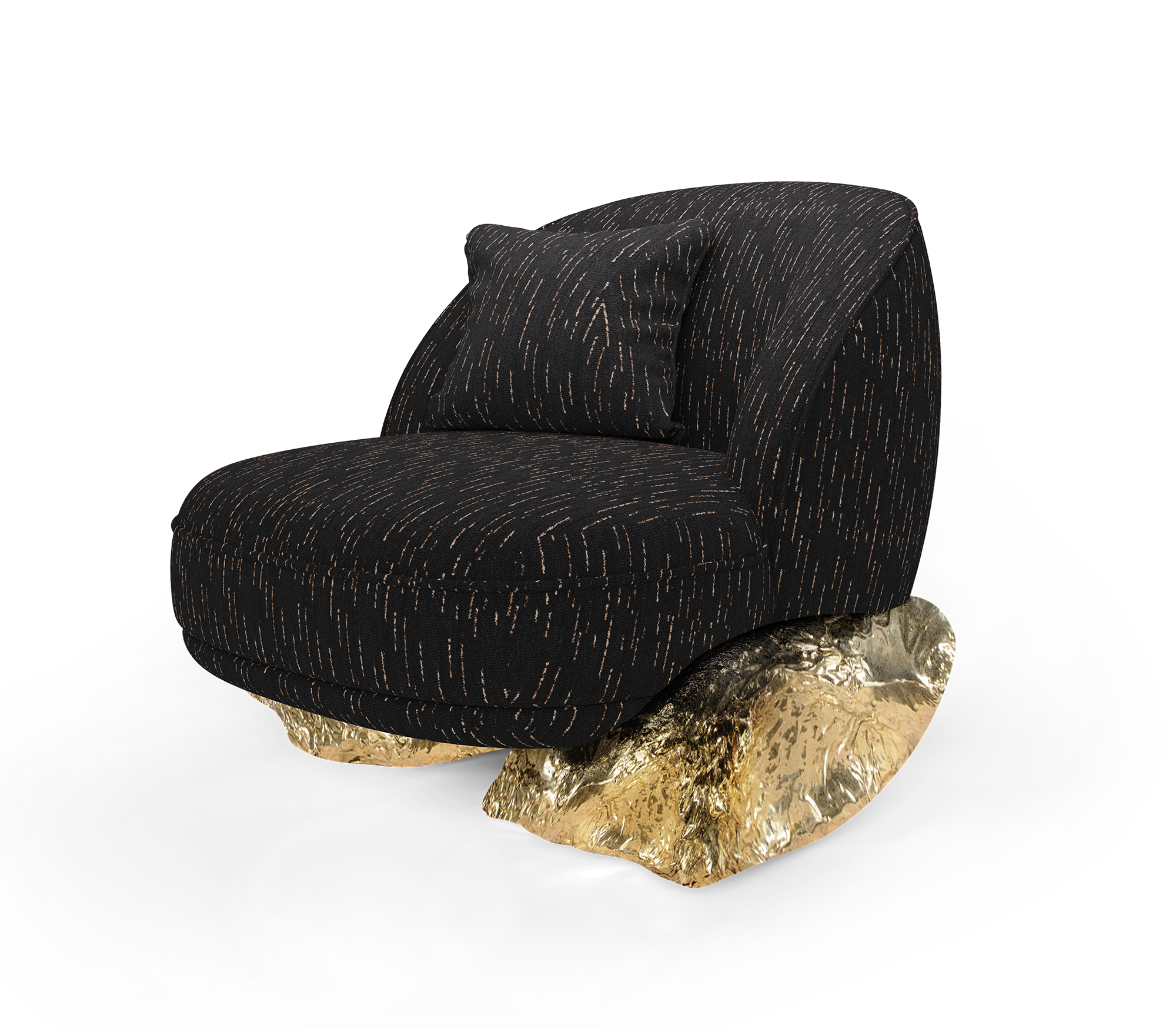 Fauteuil noir Angora II