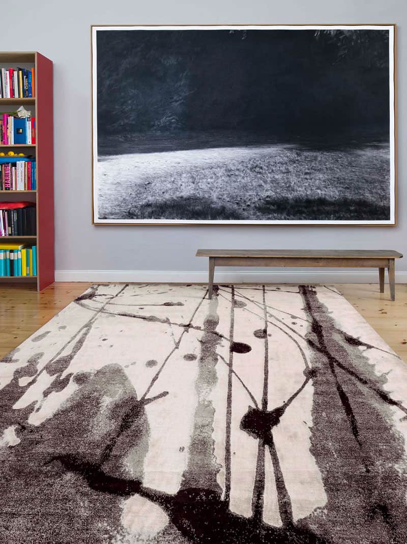 Black & White luxe handgeknoopt tapijt | Maat: 170 × 240 cm