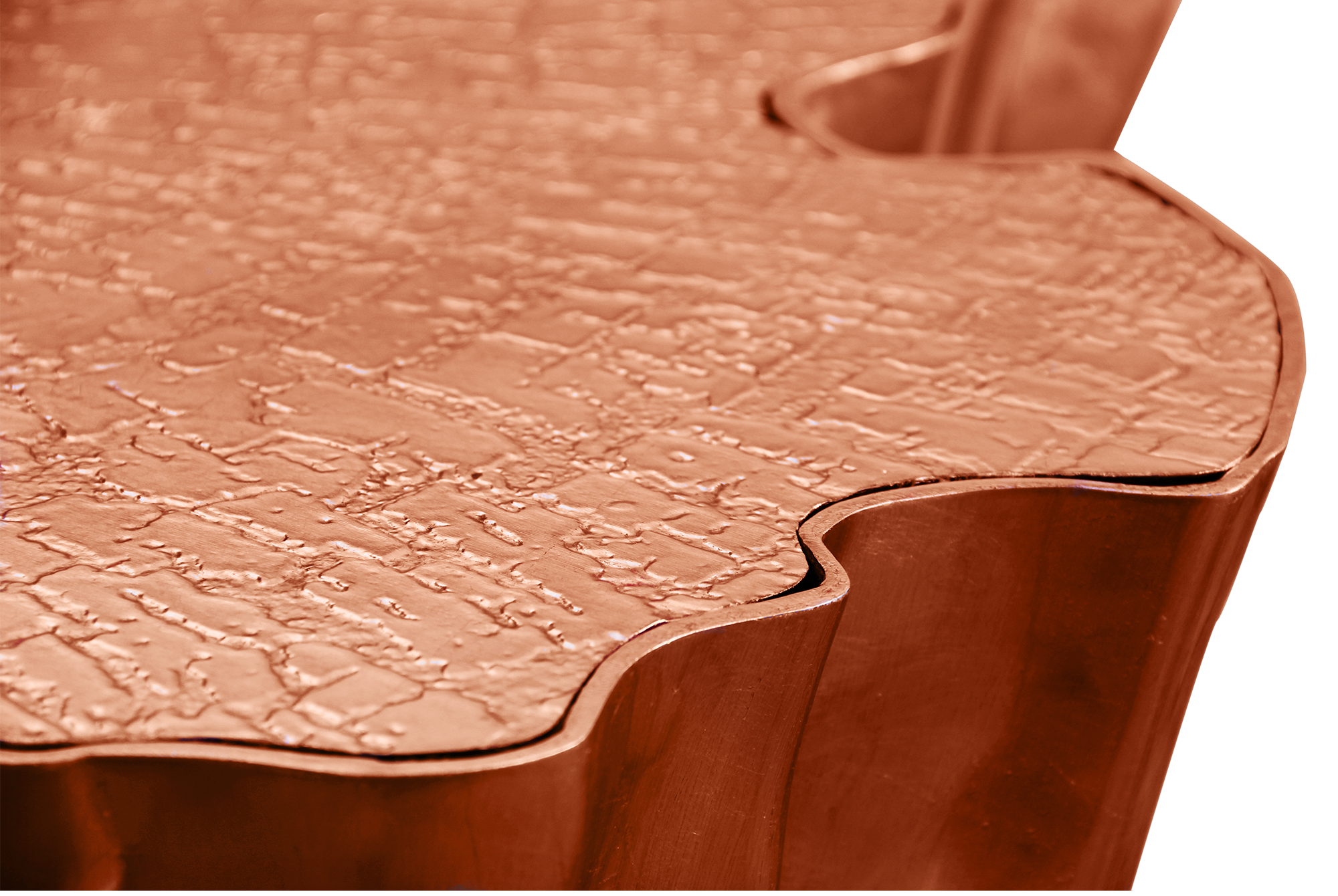 Table basse Paradise en cuivre | Dimensions: B 138 × D 95 × H 36 cm Table basse Paradise en cuivre | Dimensions: B 138 × D 95 × H 36 cm