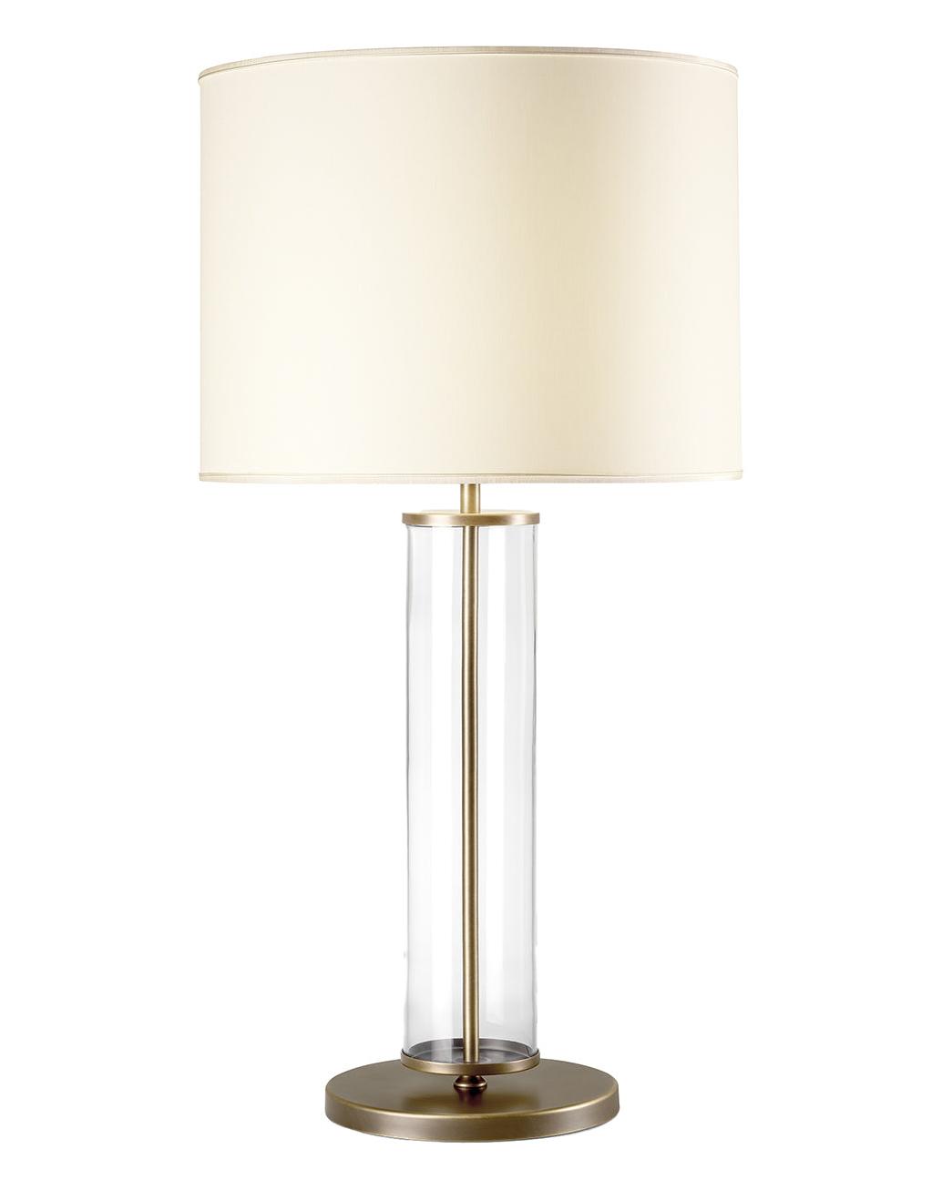 Lampe de table élégante en métal bruni