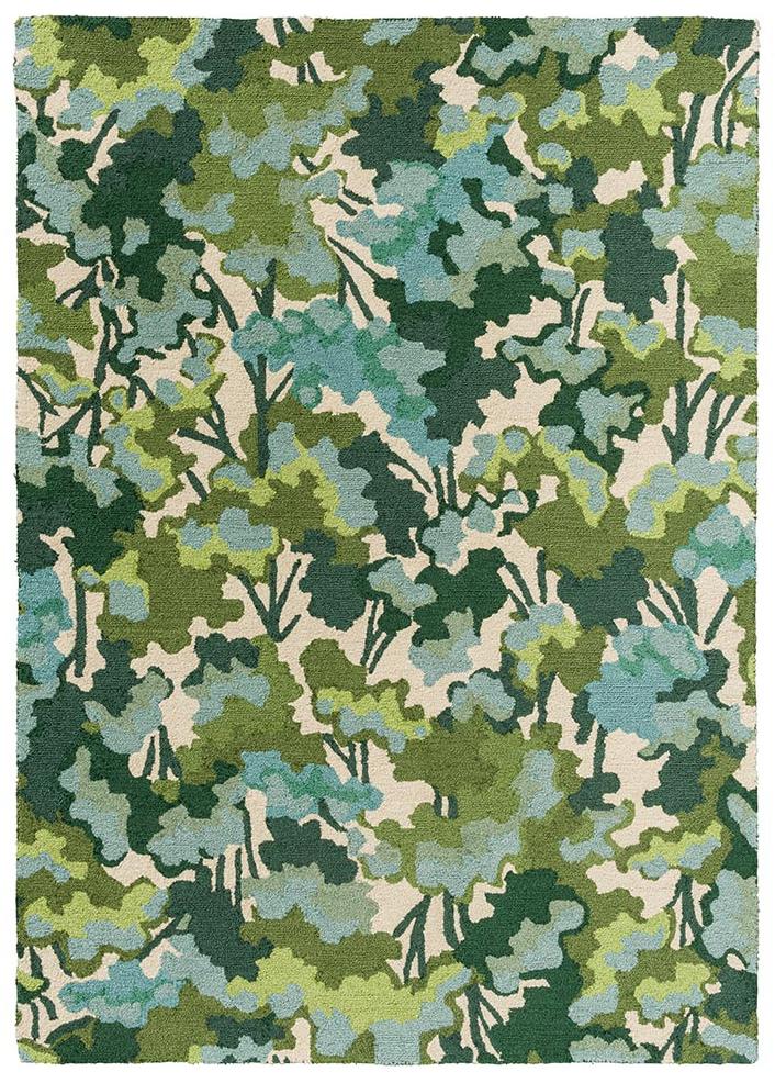 Tapis d’extérieur Tree Tops vert | Taille: 160 × 230 cm