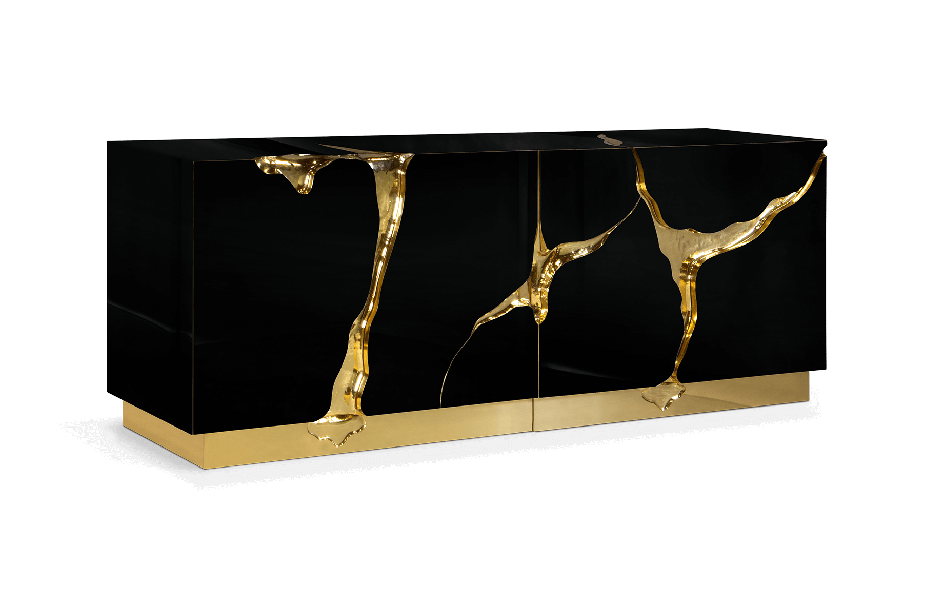 Zwart en gouden elite dressoir