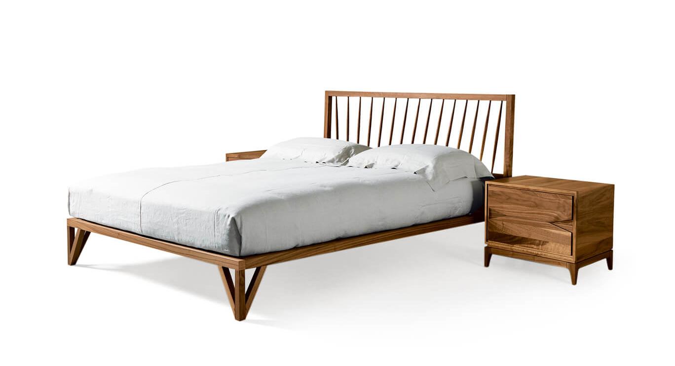 Leggiadro luxe bed | Afwerking: Grey solid walnut
