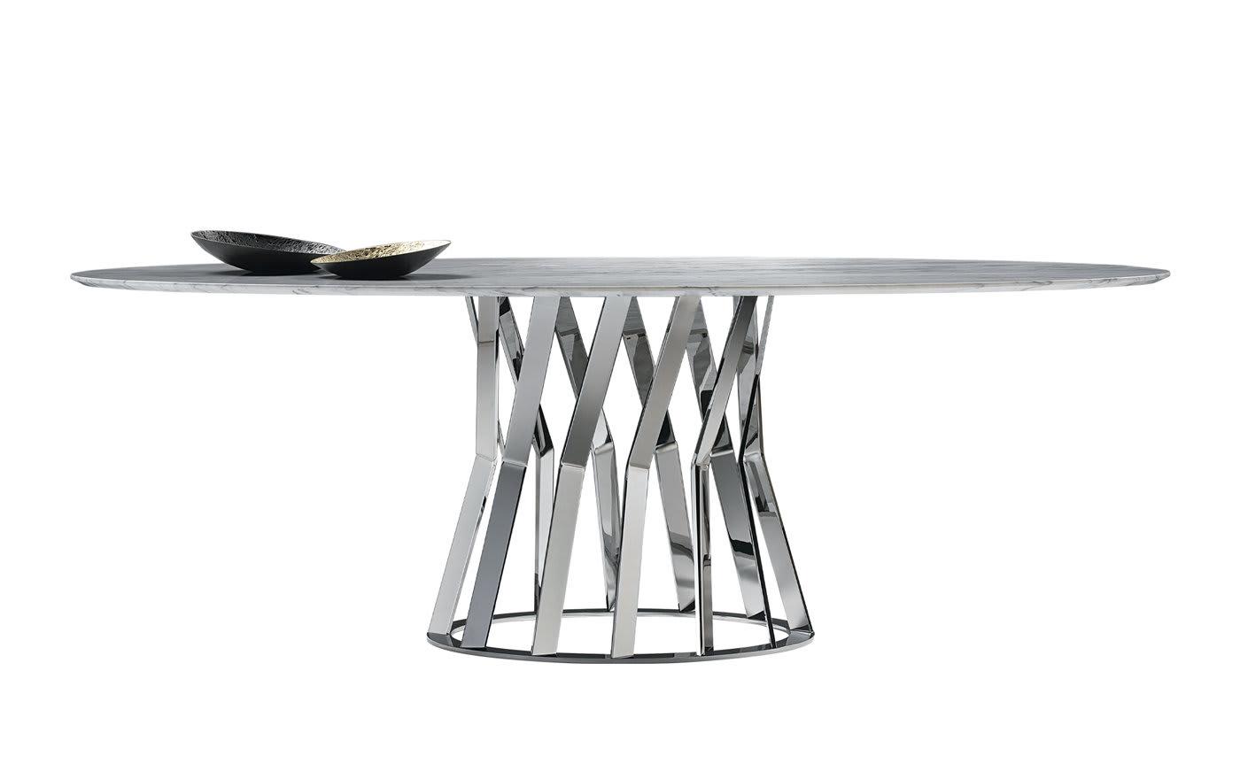Table de salle à manger chromée Ray