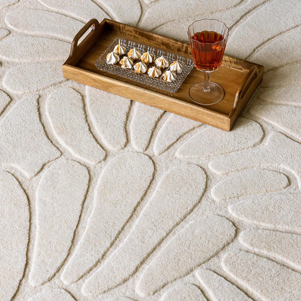 Tapis Coleby Petals ivoire crème