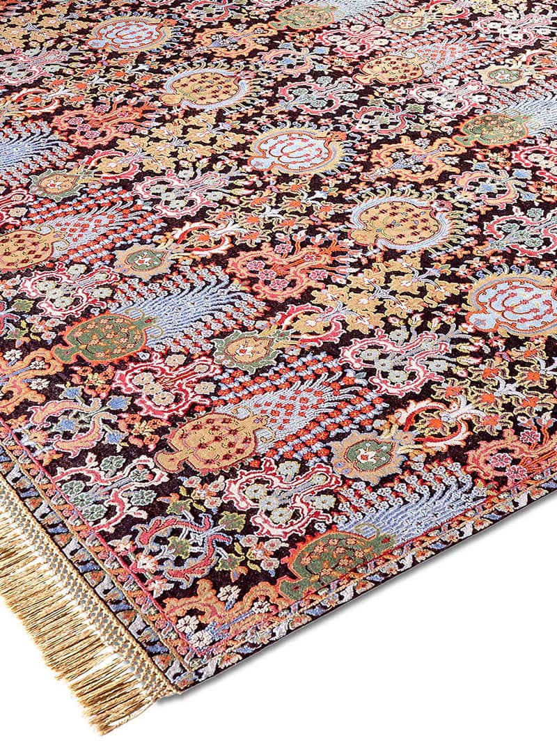 Tapis de luxe noué à la main Isfahan violet