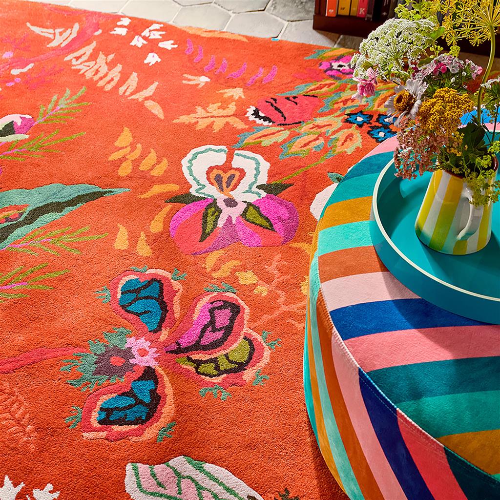 Tapis Wonderland Floral ambre/lavande | Taille: 200 × 280 cm