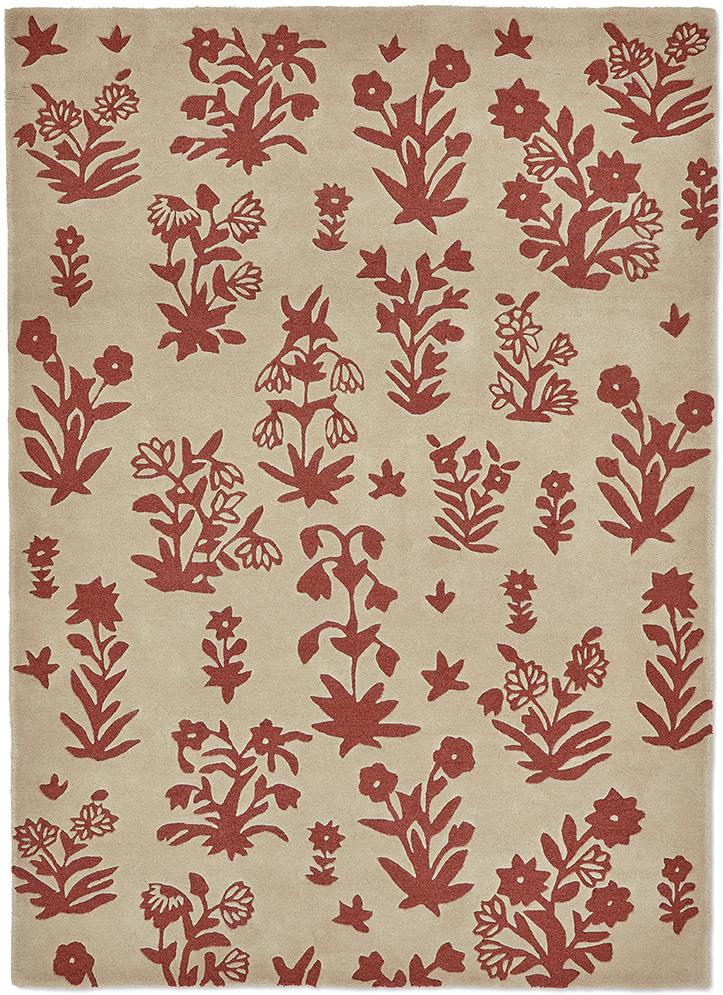 Woodland Glade linnen/roestbruin tapijt | Maat: 200 × 280 cm