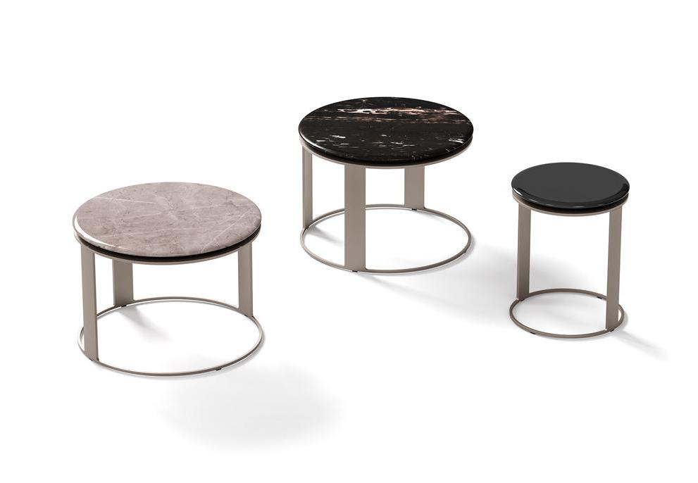 Denis bijzettafel | Tafelblad: Marmer Mint Onyx | Afmetingen: Ø 42 cm