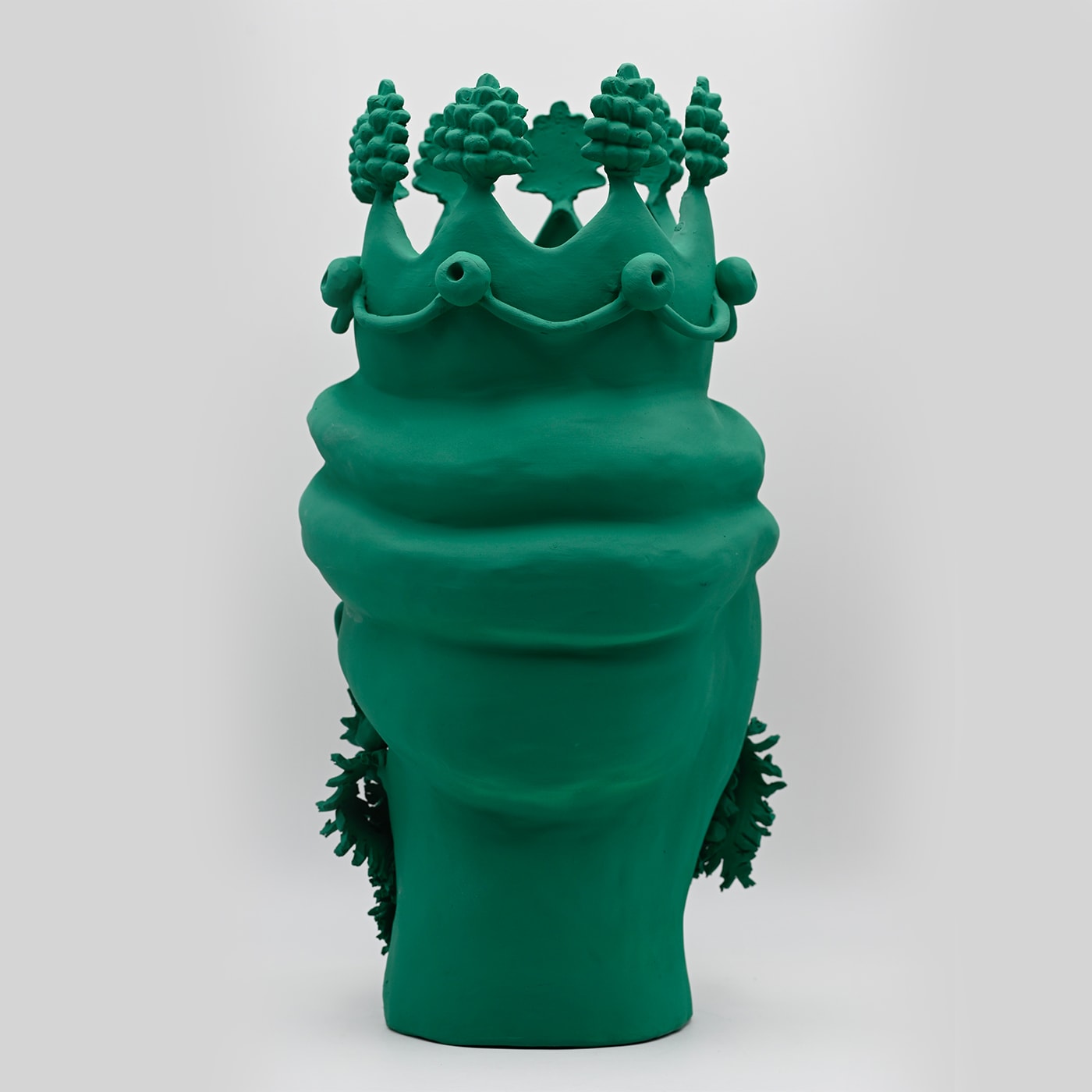 Moorkop groene sculptuur