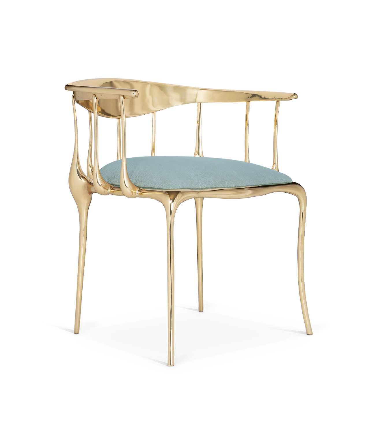 Chaise de luxe bleu clair