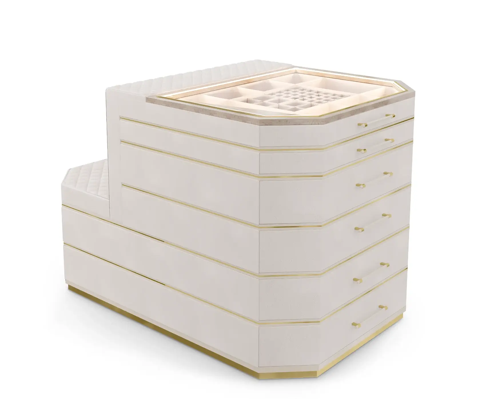Îlot de rangement Cadence beige