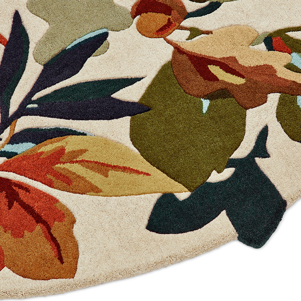 Robin's Wood roestbruin rond vloerkleed | Maat: Ø 150 cm