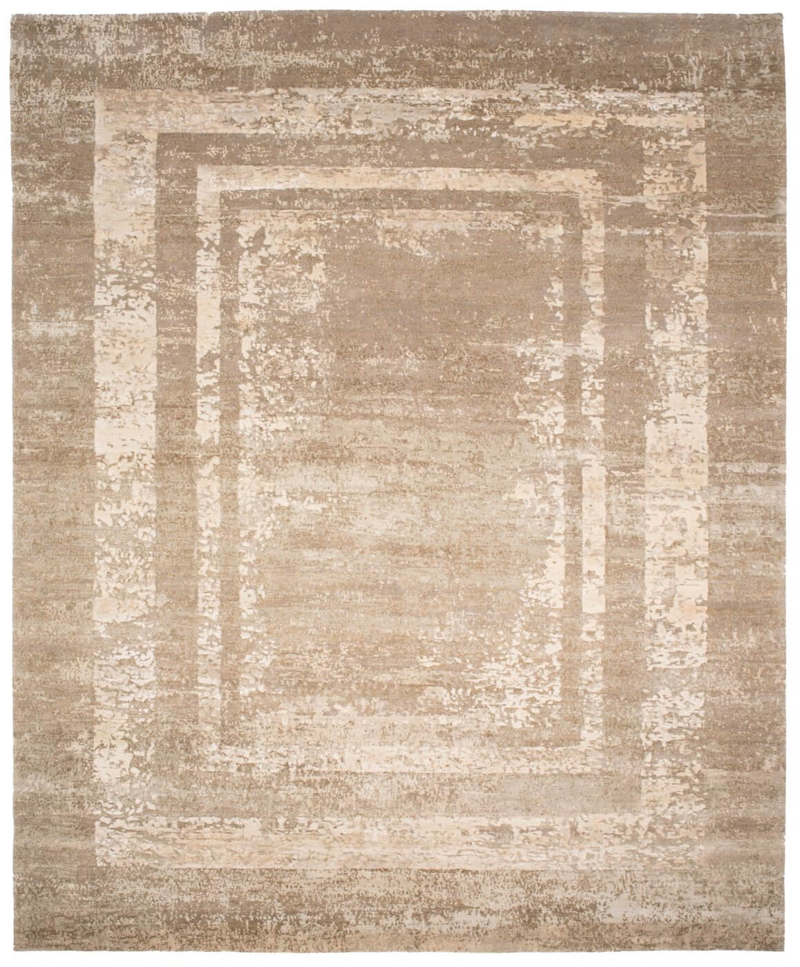 Tapis Artwork 27 triple bordure crème | Taille: 200 × 300 cm