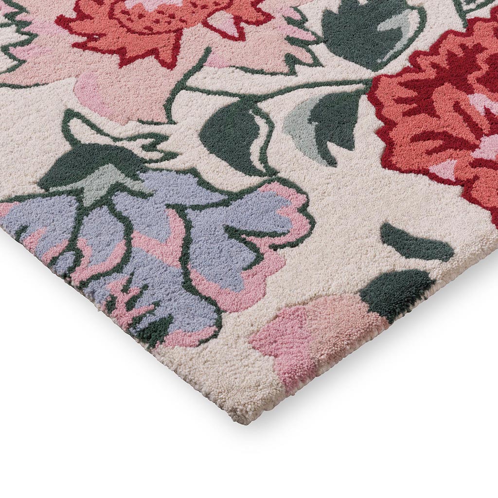 Wendling Floral klaprood vloerkleed