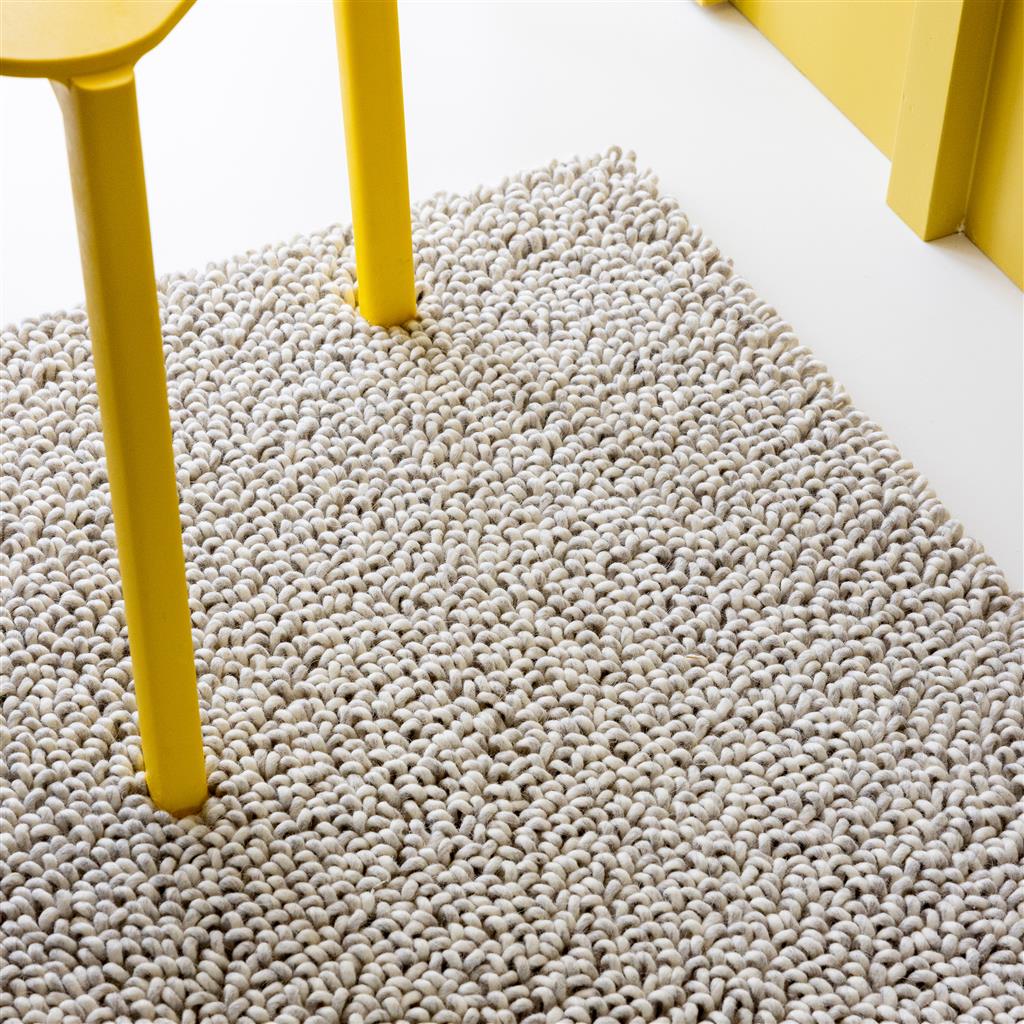 Tapis Origin Loop gris bruyère en feutre bouclé | Taille: 250 × 350 cm
