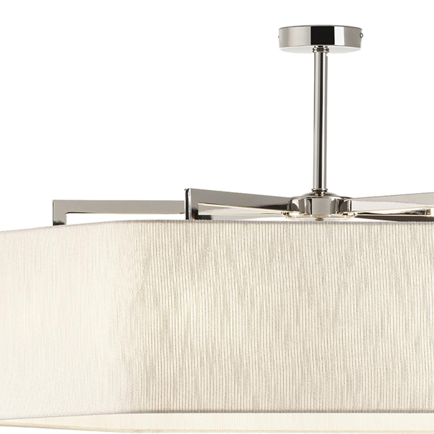 Lustre hexagonal en nickel poli