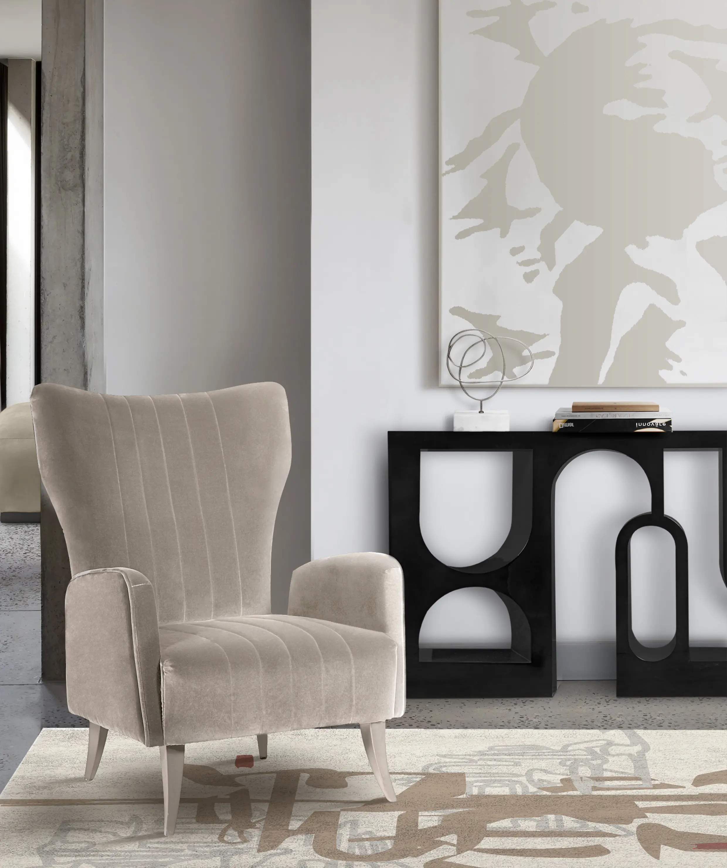 Glanzend zwarte premium console