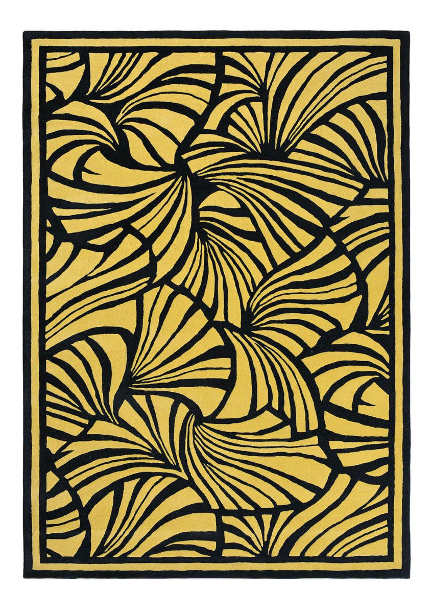 Tapis Japanese Fans doré | Taille: 170 × 240 cm