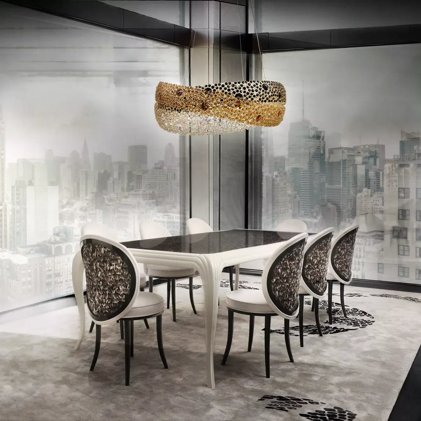 Mistral exotische veren eettafel