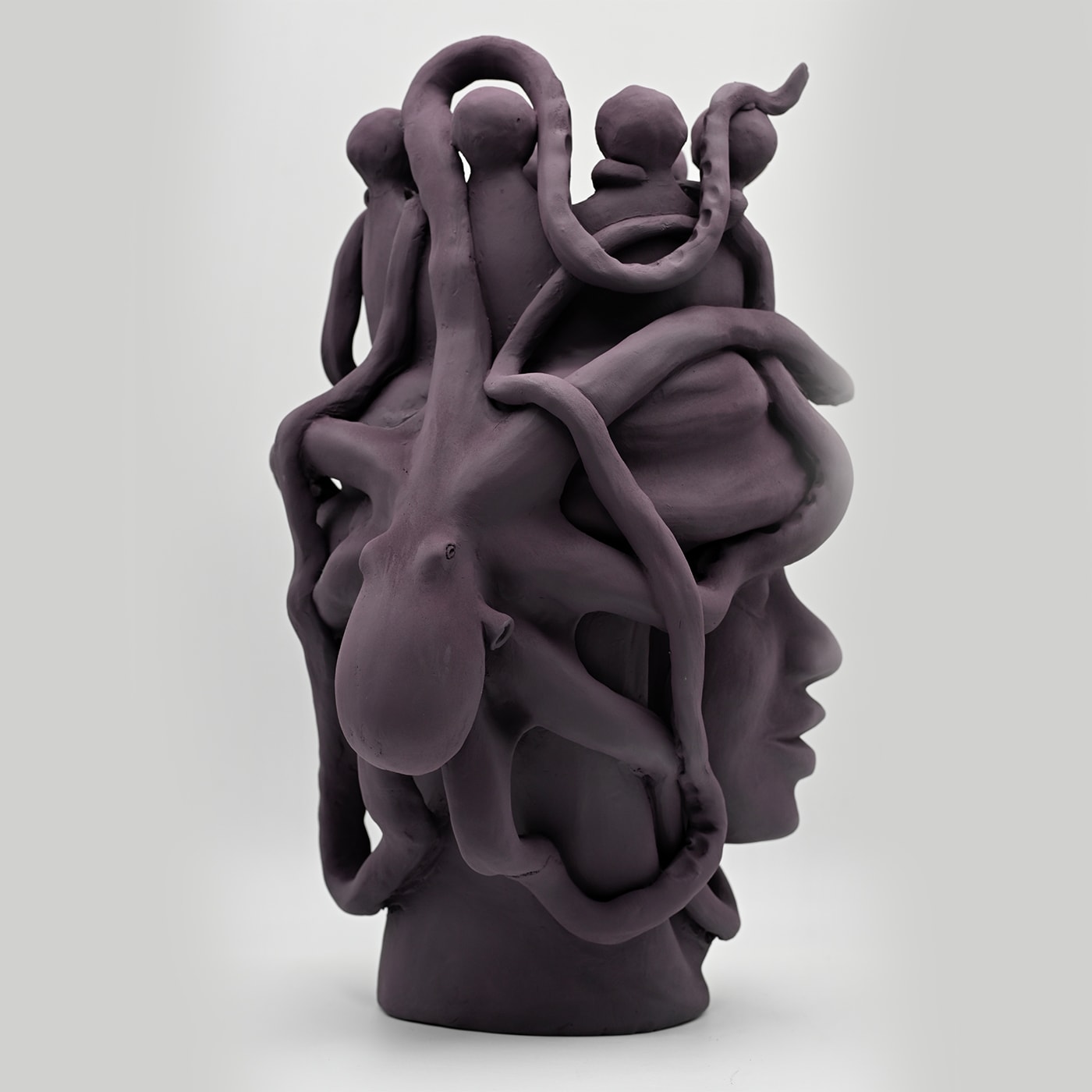 Sculpture artisanale brune Moorkop