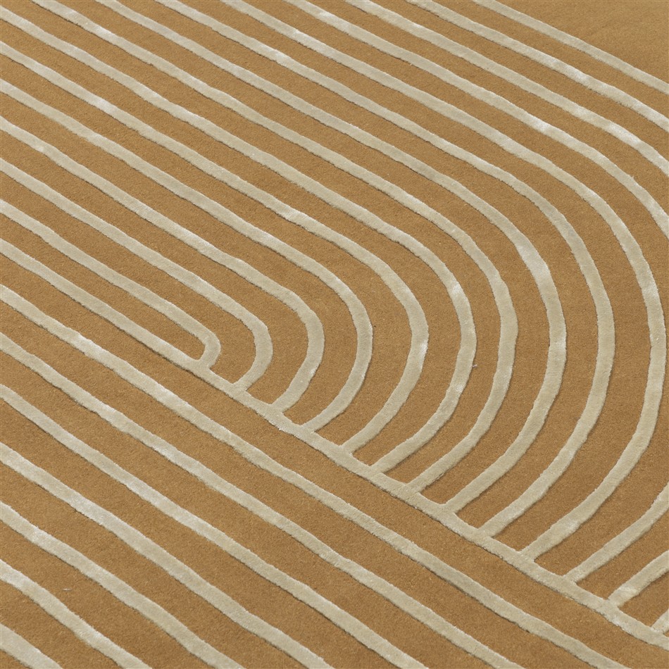Stripes Gold vloerkleed