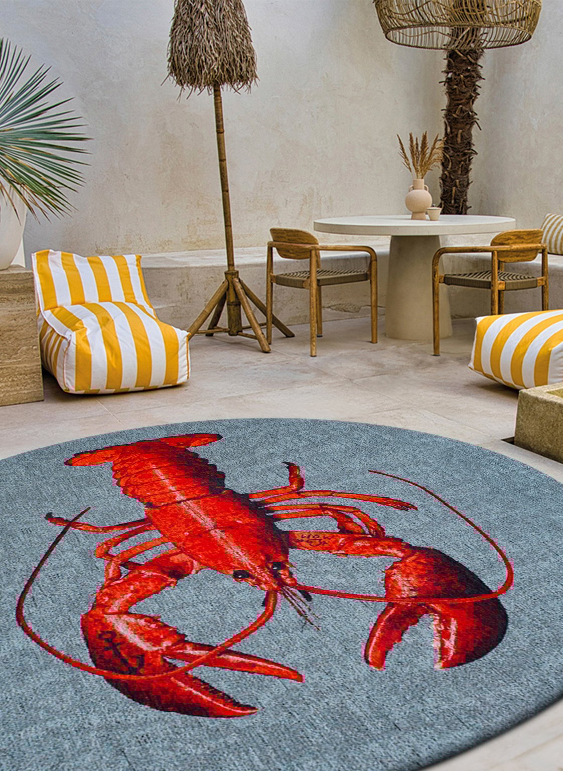 Green On Fire rond tapijt | Maat: Ø 240 cm