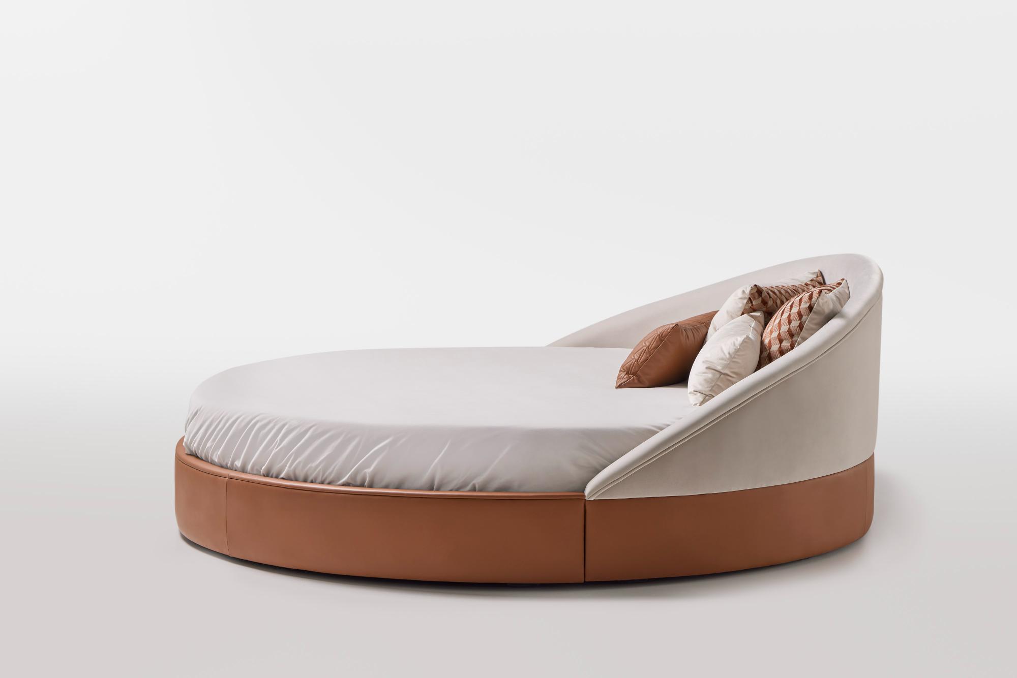Arco rond leren bed