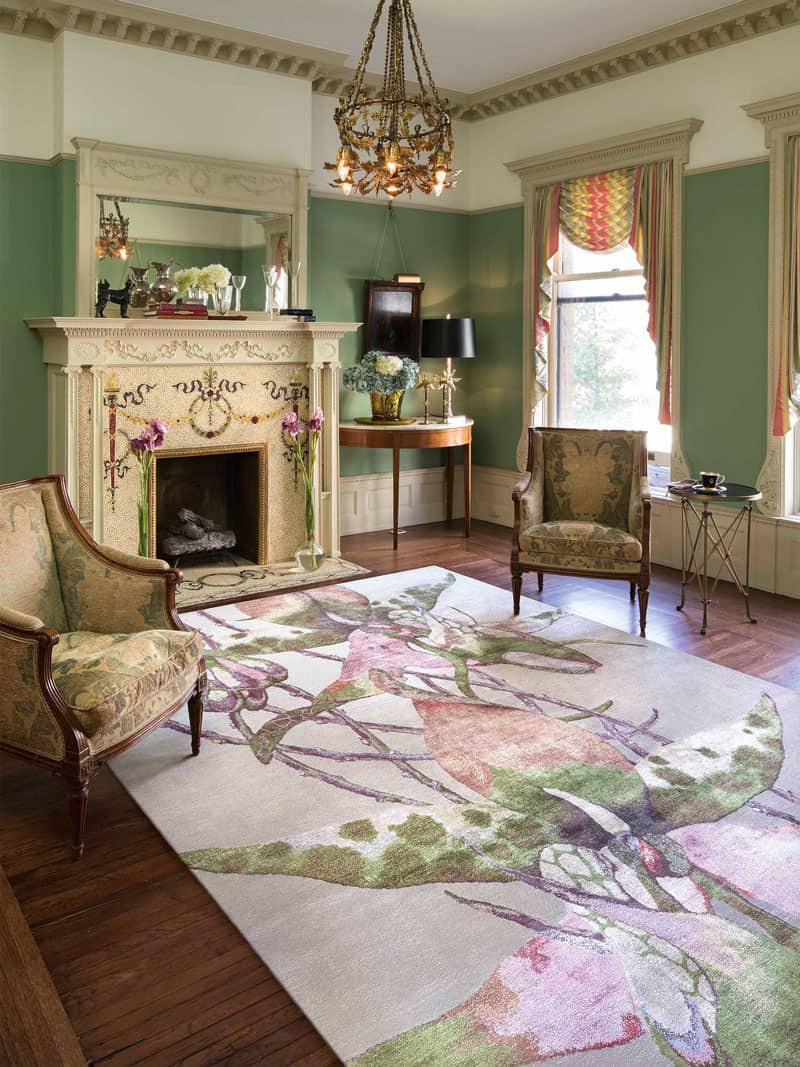 Tapis de luxe noué à la main Orchid