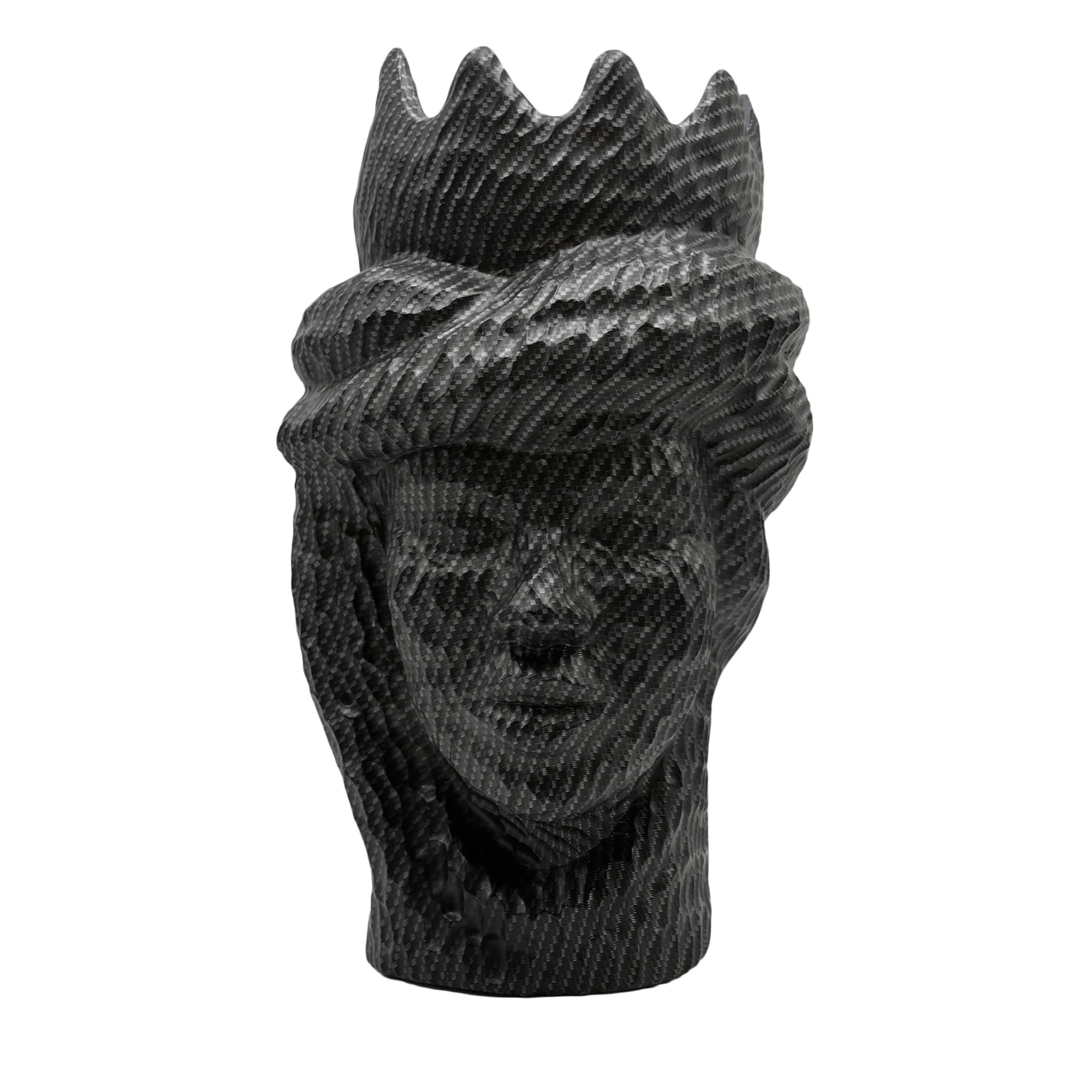 Moorkop grijze sculptuur