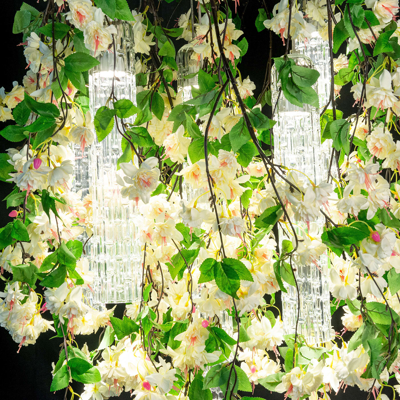 Grand lustre White Cascade